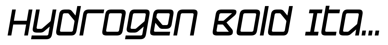 Hydrogen Bold Italic